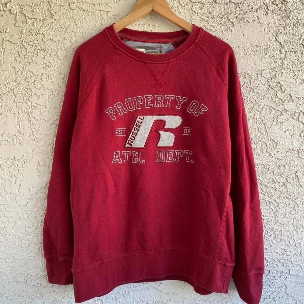 Vintage Russell Athletic Red Burgundy Athletic Crewneck Size L